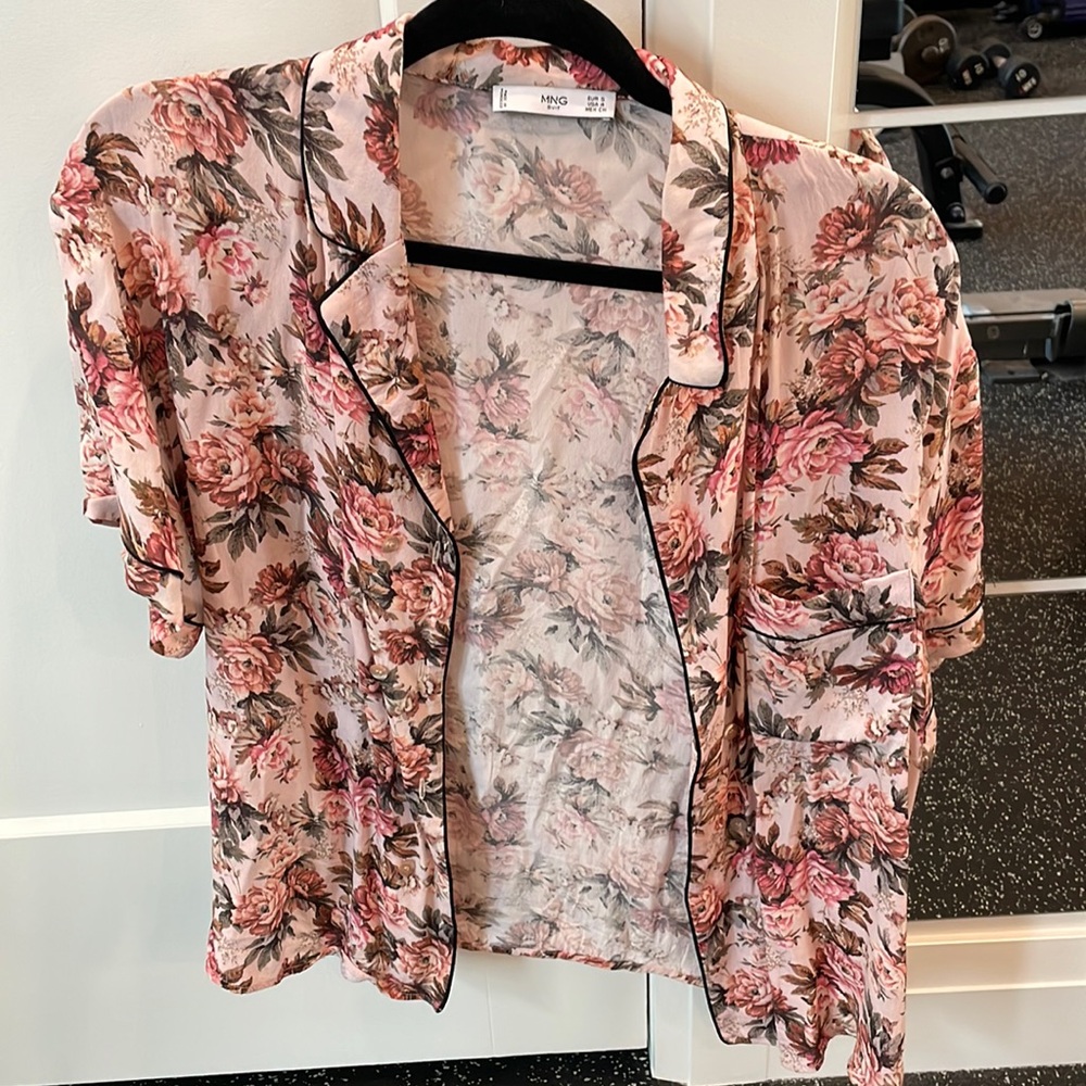 Mango short sleeve blouse